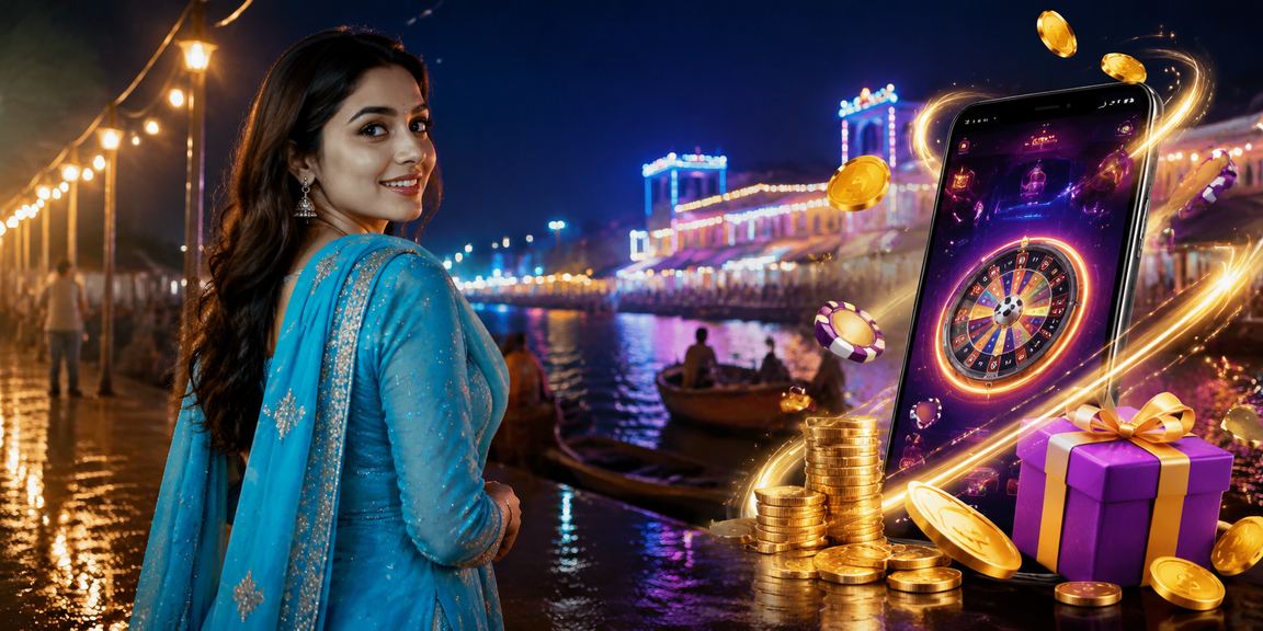 বরিশালে সালোয়ার কামিজ পরিহিত একজন ব্যবহারকারী মোবাইল ক্যাসিনো অ্যাপে বেট করছেন